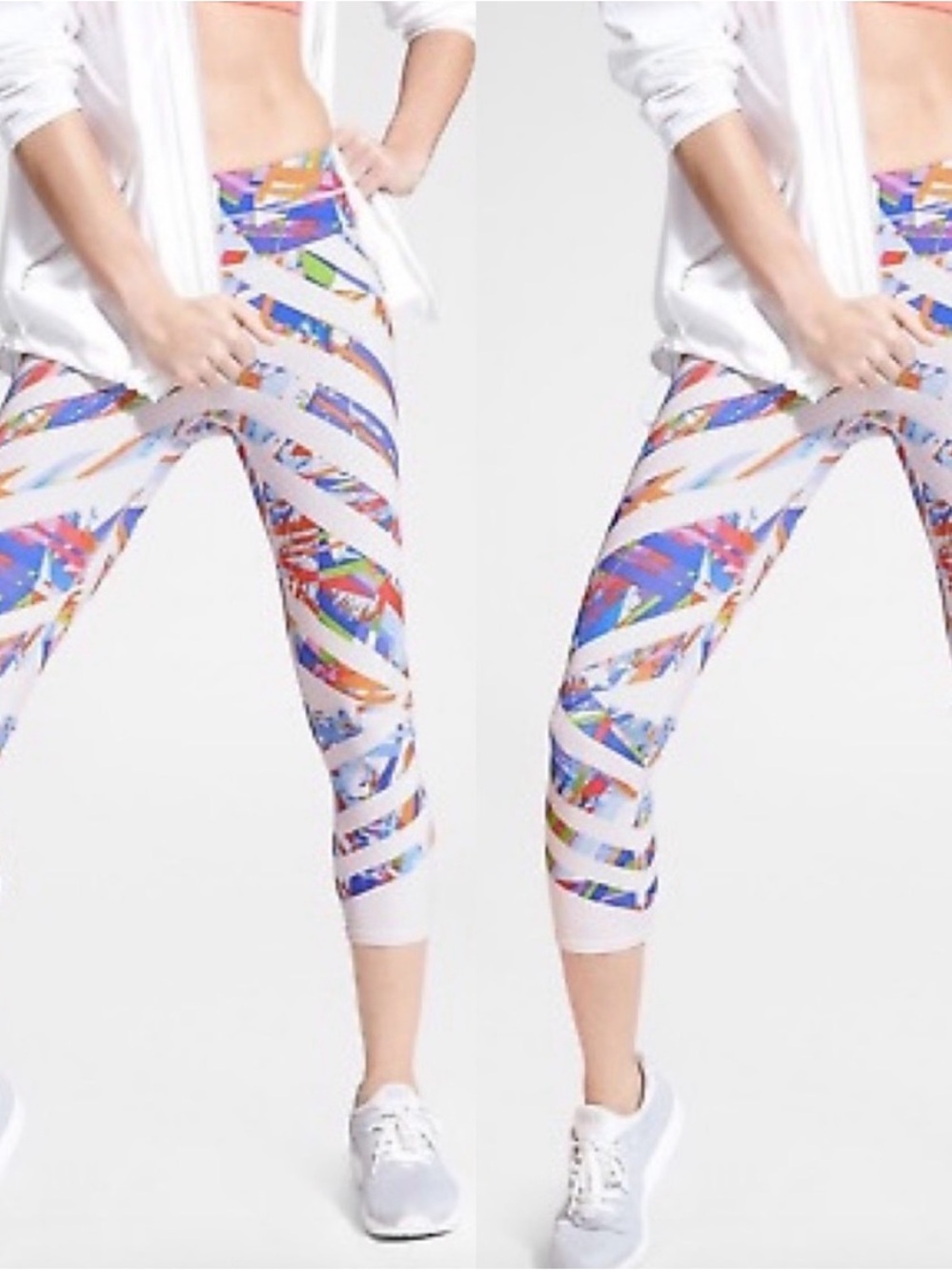 Athleta Kaleidoscope Sonar Capri Leggings Small